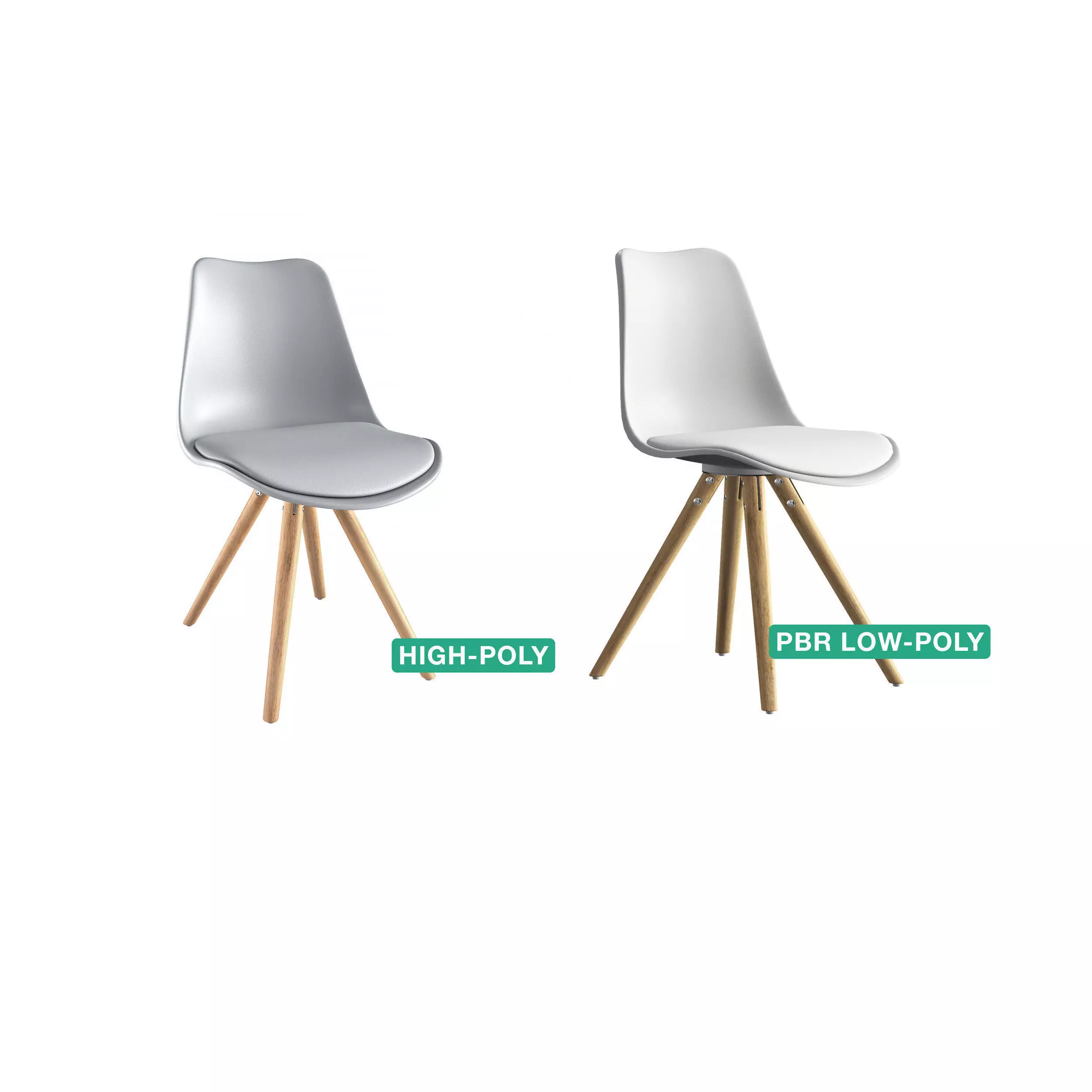 Chair - Merak - High- and Low-poly 3D Model Pack