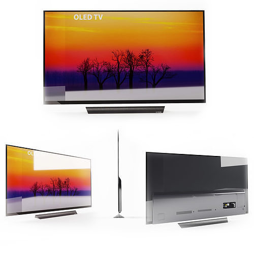 LG 65 E8PUA 4K HDR OLED Glass TV 3D model