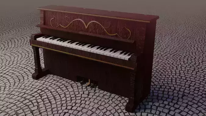 Low Poly Piano old