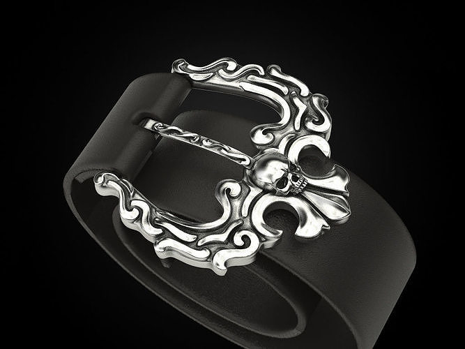 Skull Belt Buckle 3D print model
