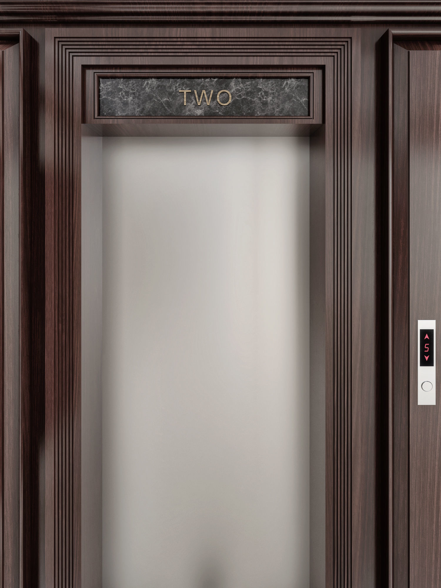 Elevator Design Low-poly 3D model_1