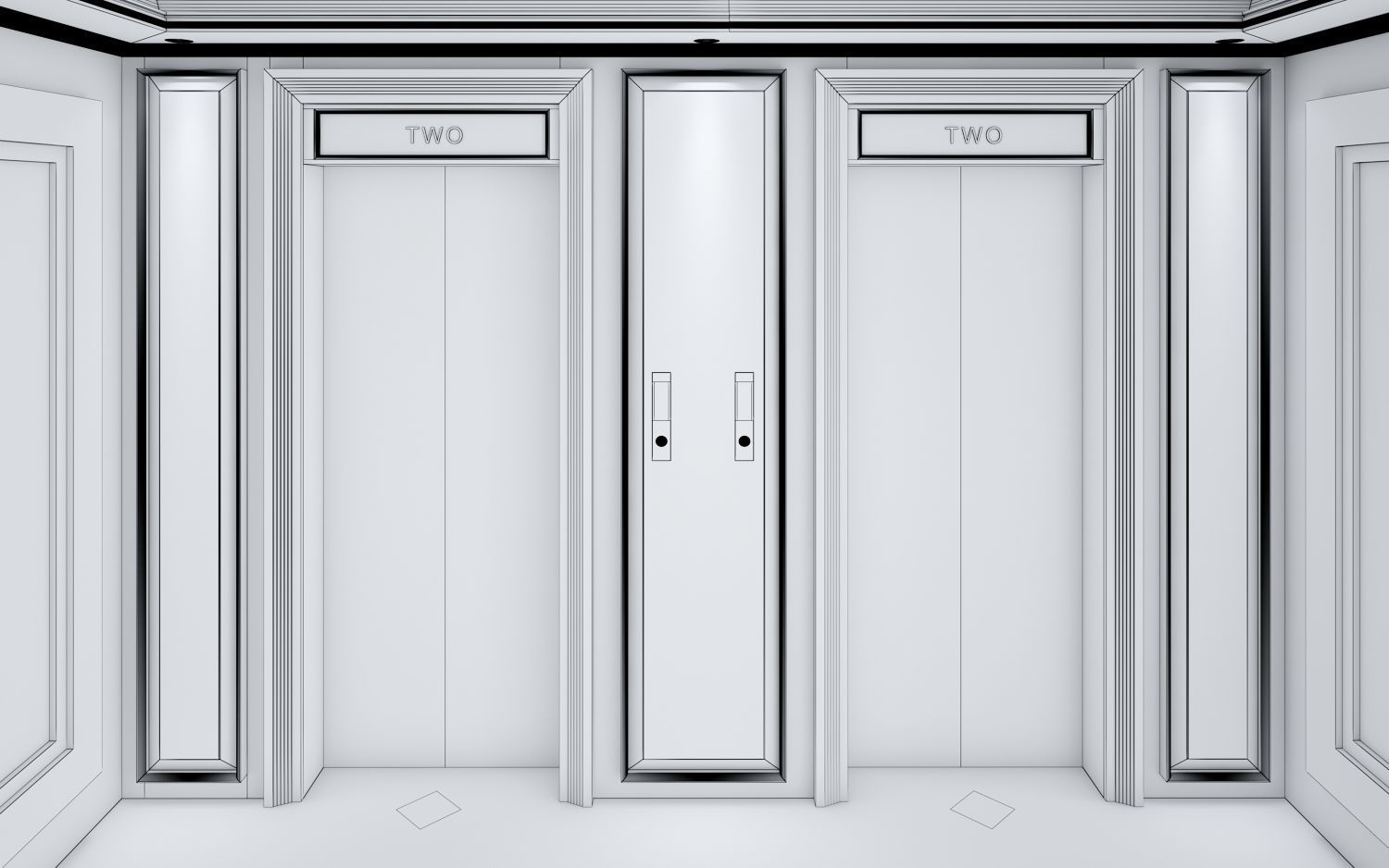 Elevator Design Low-poly 3D model_5