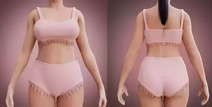 female underwear 3D model