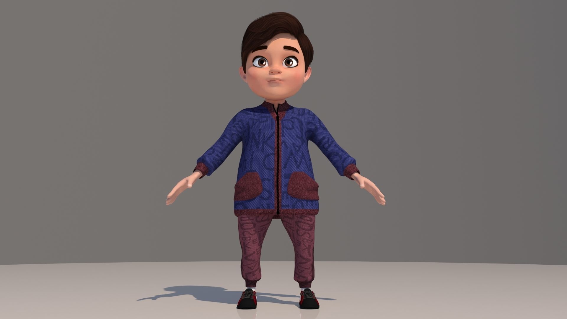 CARTOON BOY 3D model_9