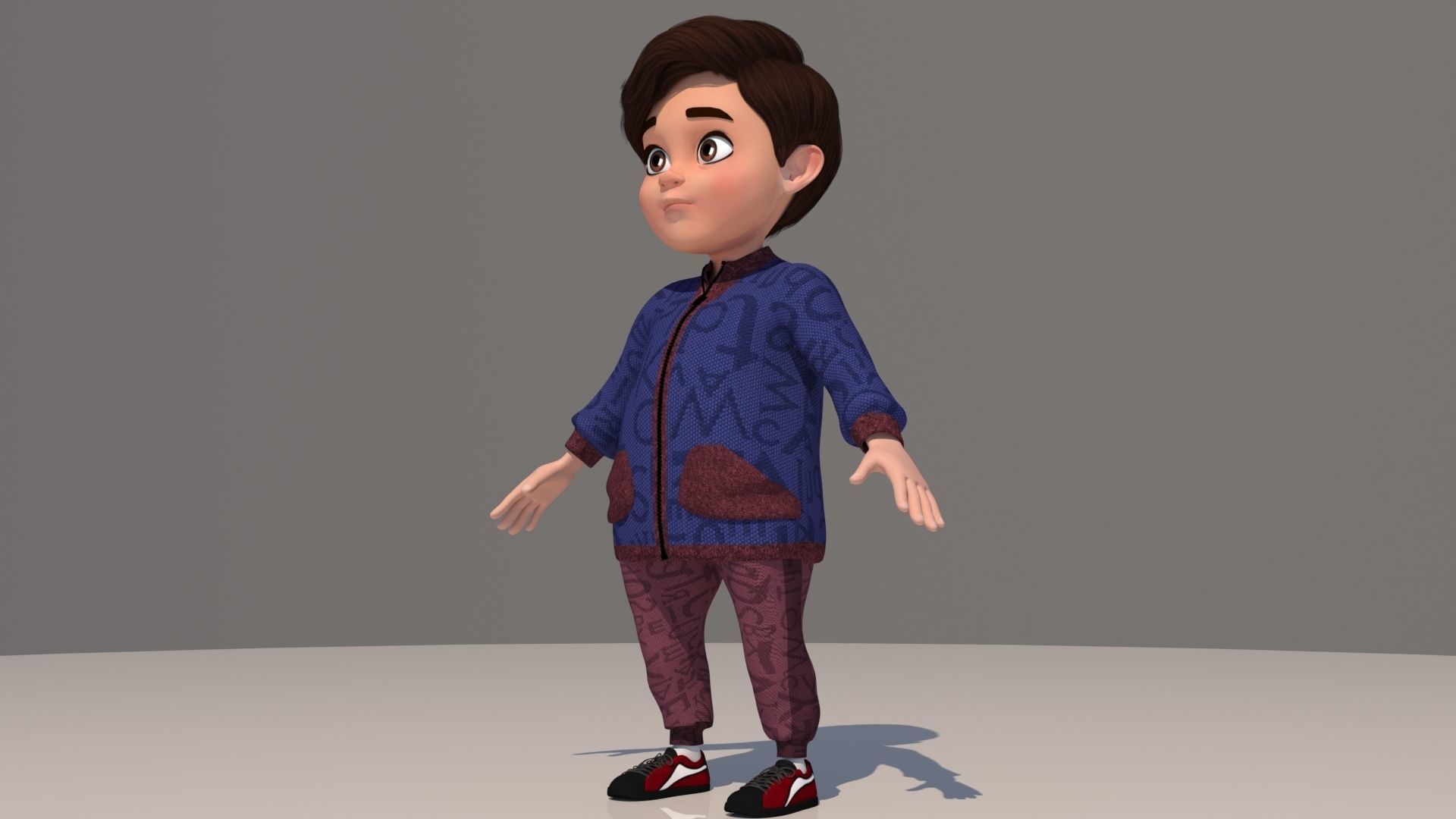 CARTOON BOY 3D model_5