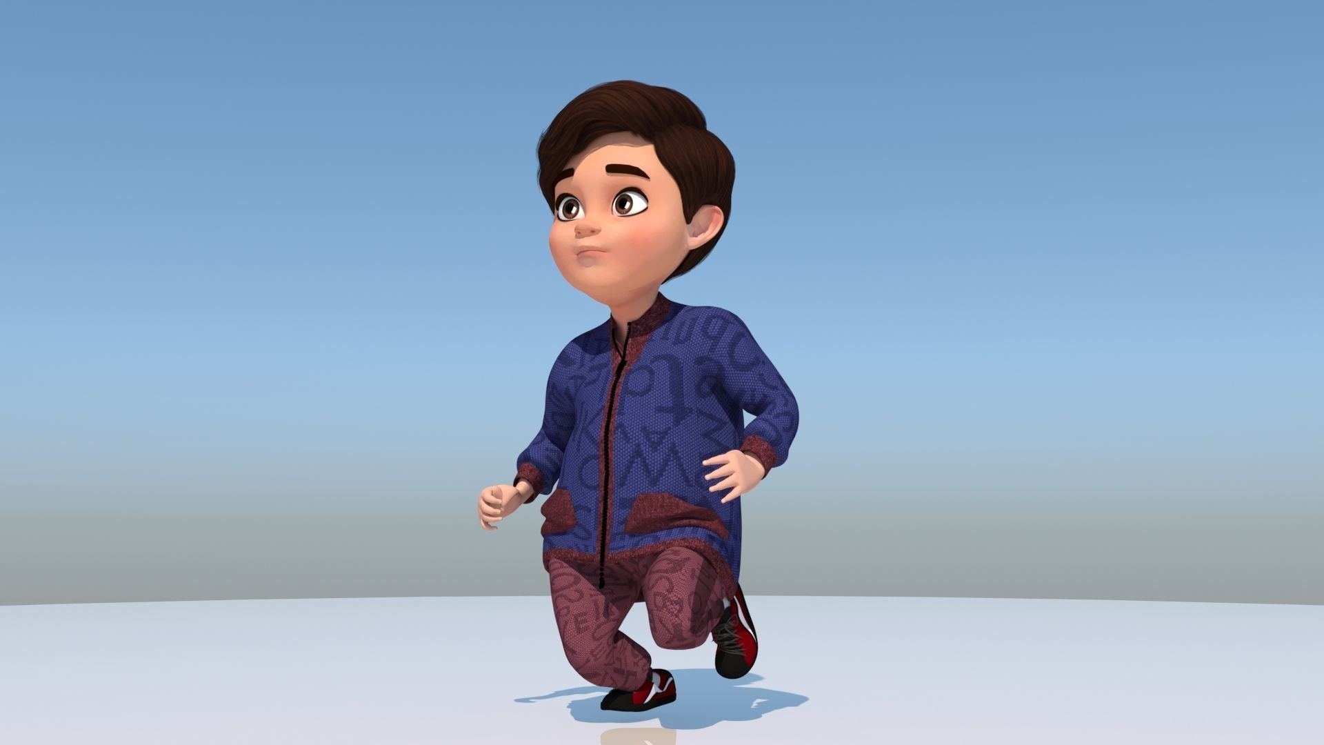 CARTOON BOY 3D model_2