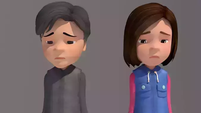 CARTOON HANSEL AND GRATEL  3D model