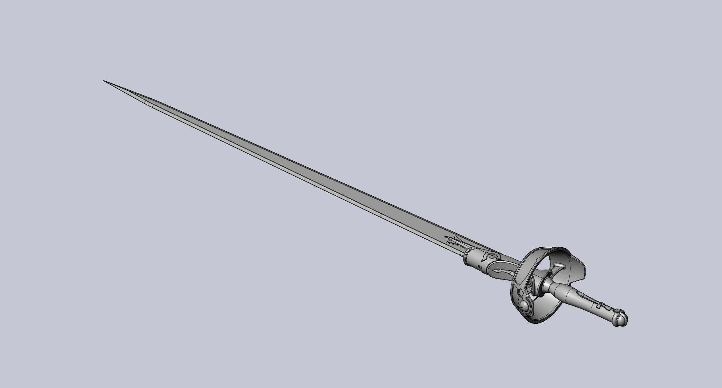 Sword Art Online Lambent Light Rapier Model 3D print model_47