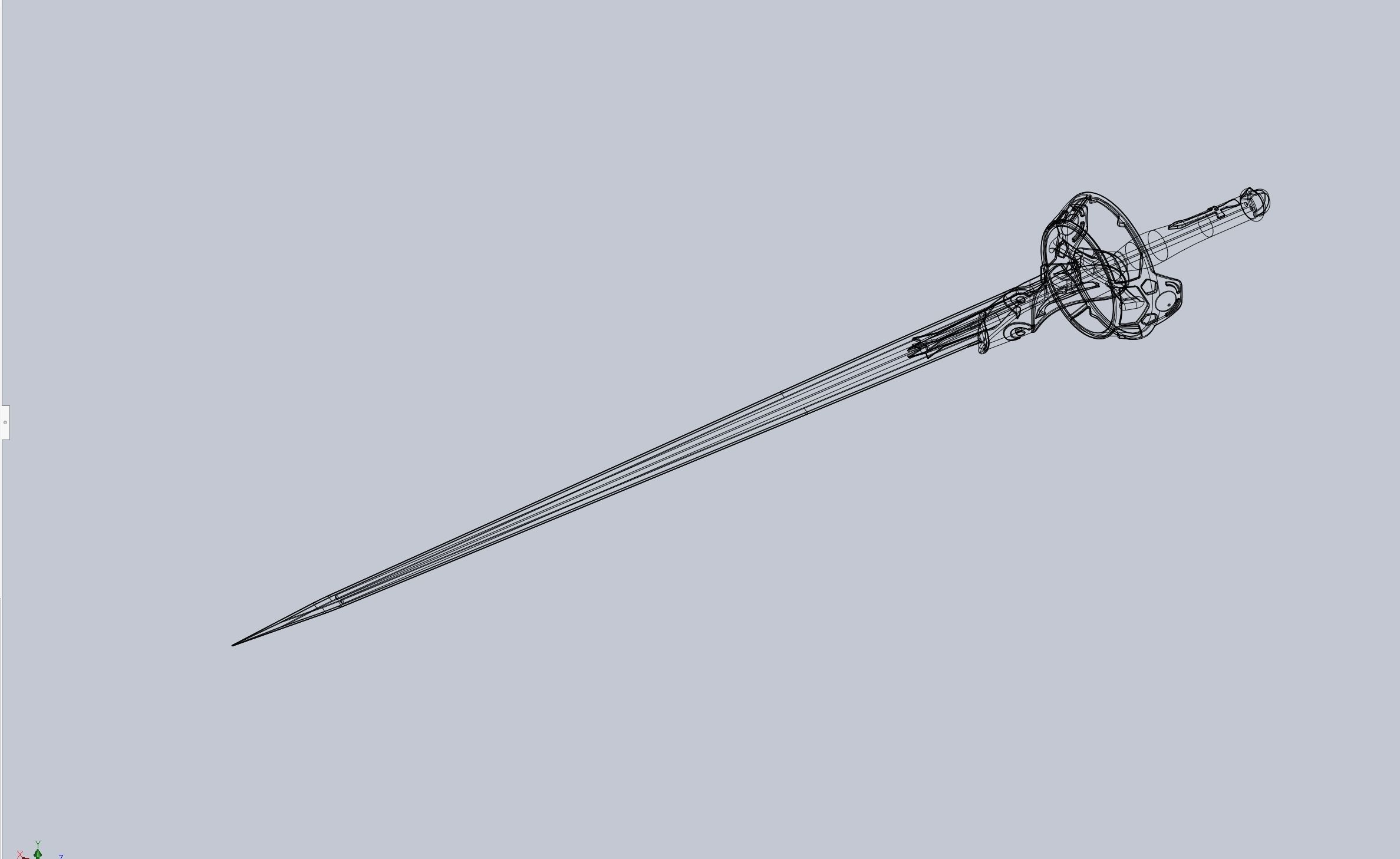 Sword Art Online Lambent Light Rapier Model 3D print model_22