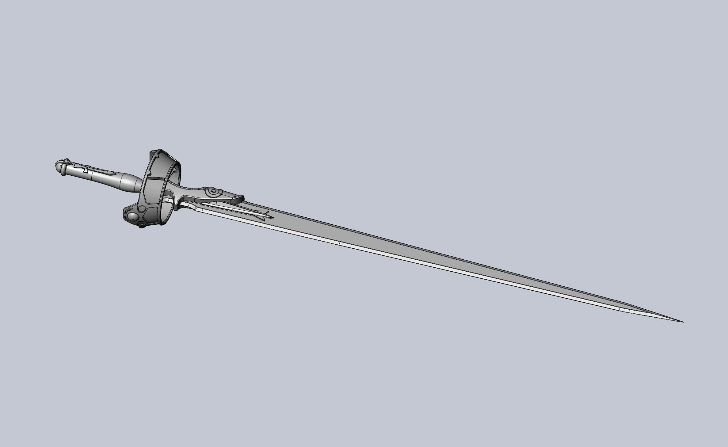 Sword Art Online Lambent Light Rapier Model 3D print model_1