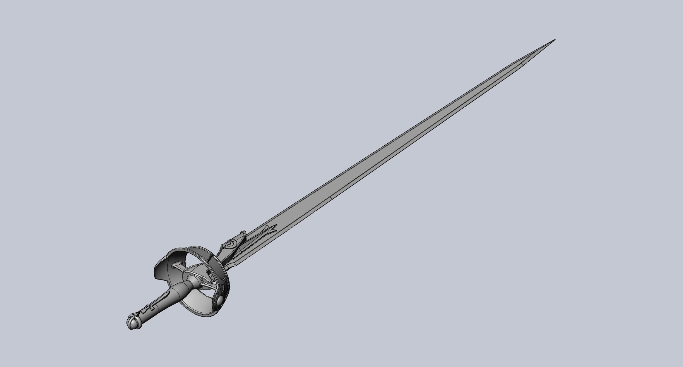 Sword Art Online Lambent Light Rapier Model 3D print model_45