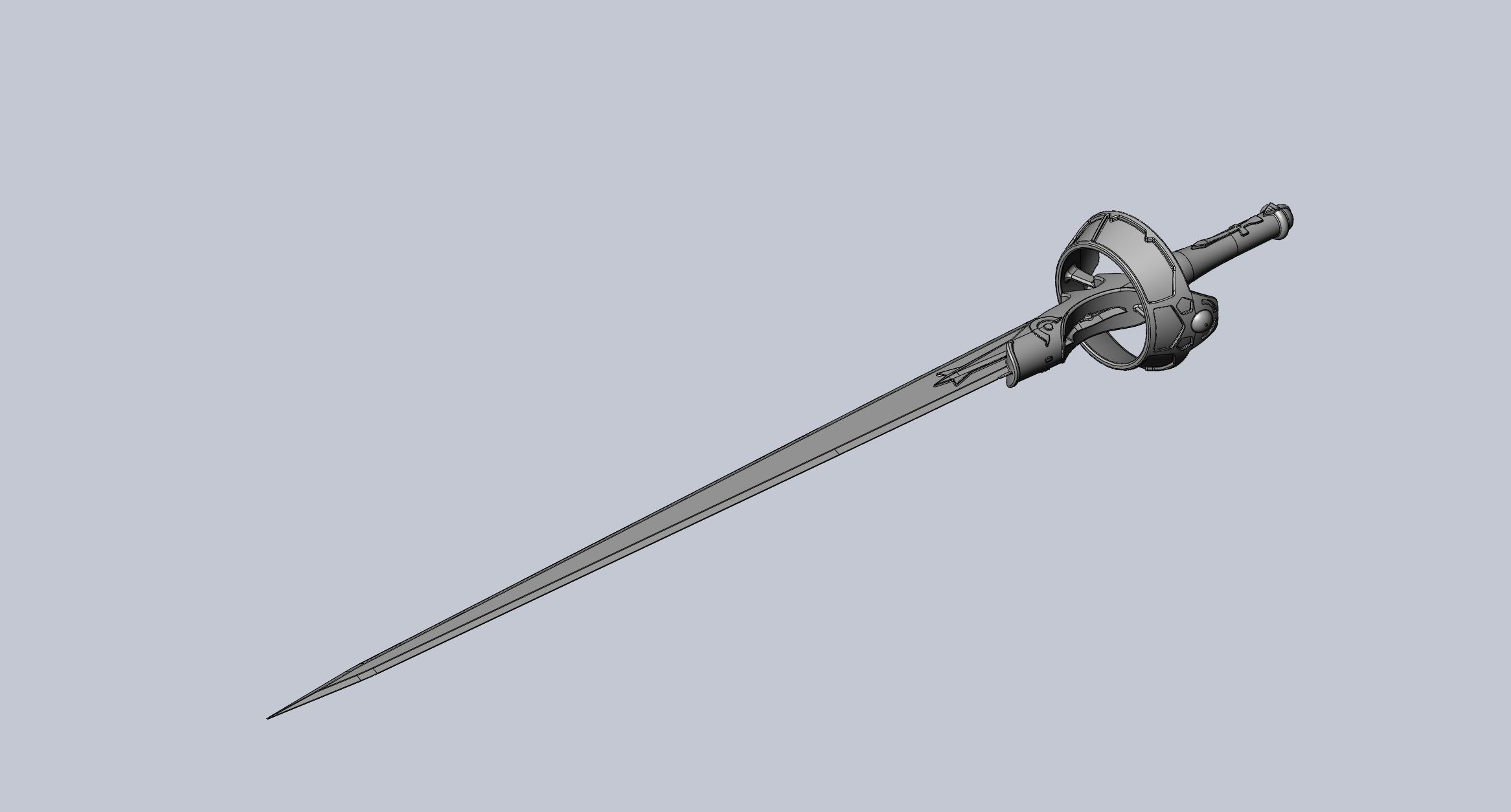 Sword Art Online Lambent Light Rapier Model 3D print model_51