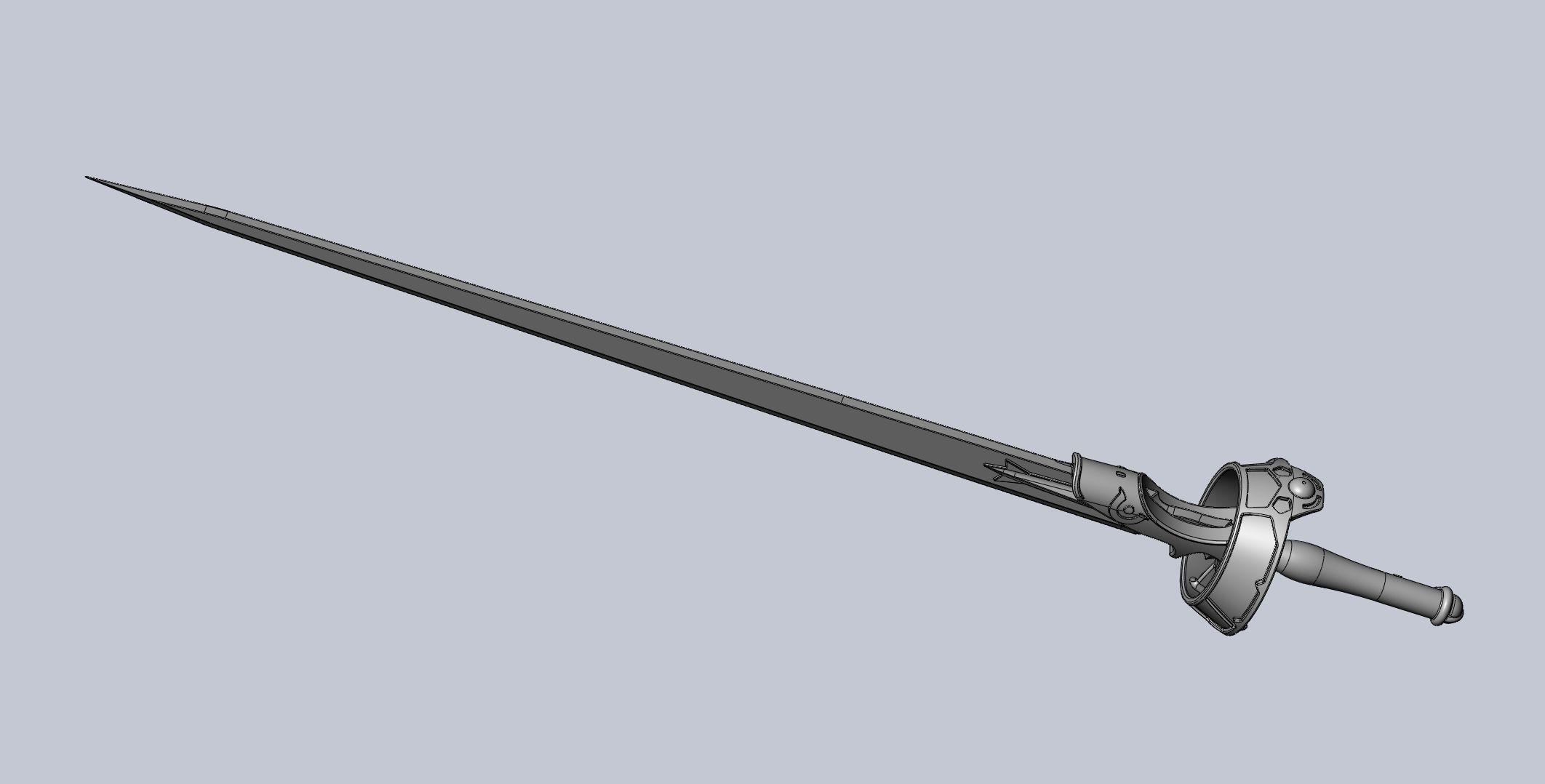 Sword Art Online Lambent Light Rapier Model 3D print model_61