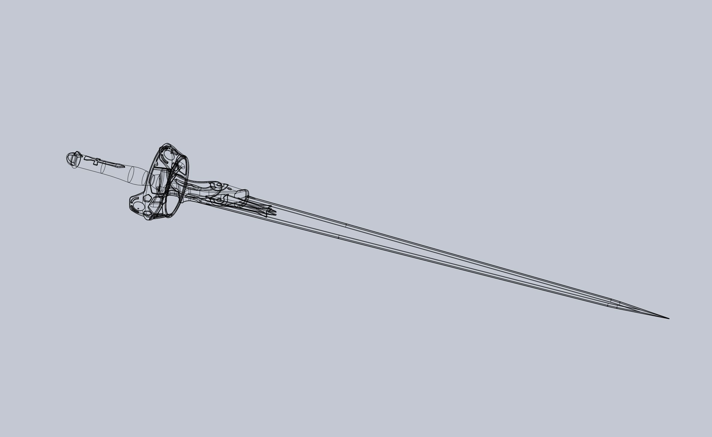 Sword Art Online Lambent Light Rapier Model 3D print model_32