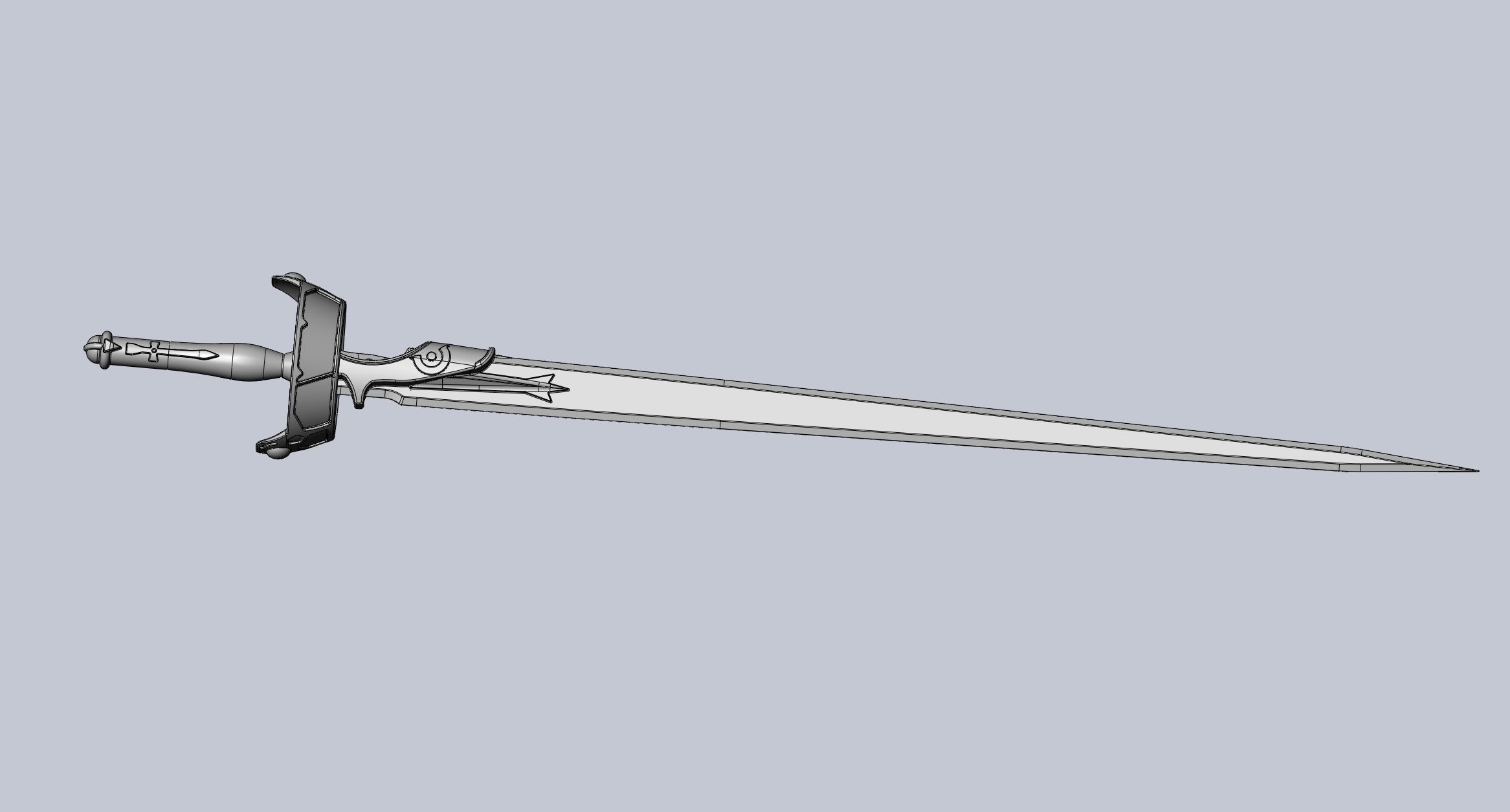 Sword Art Online Lambent Light Rapier Model 3D print model_48