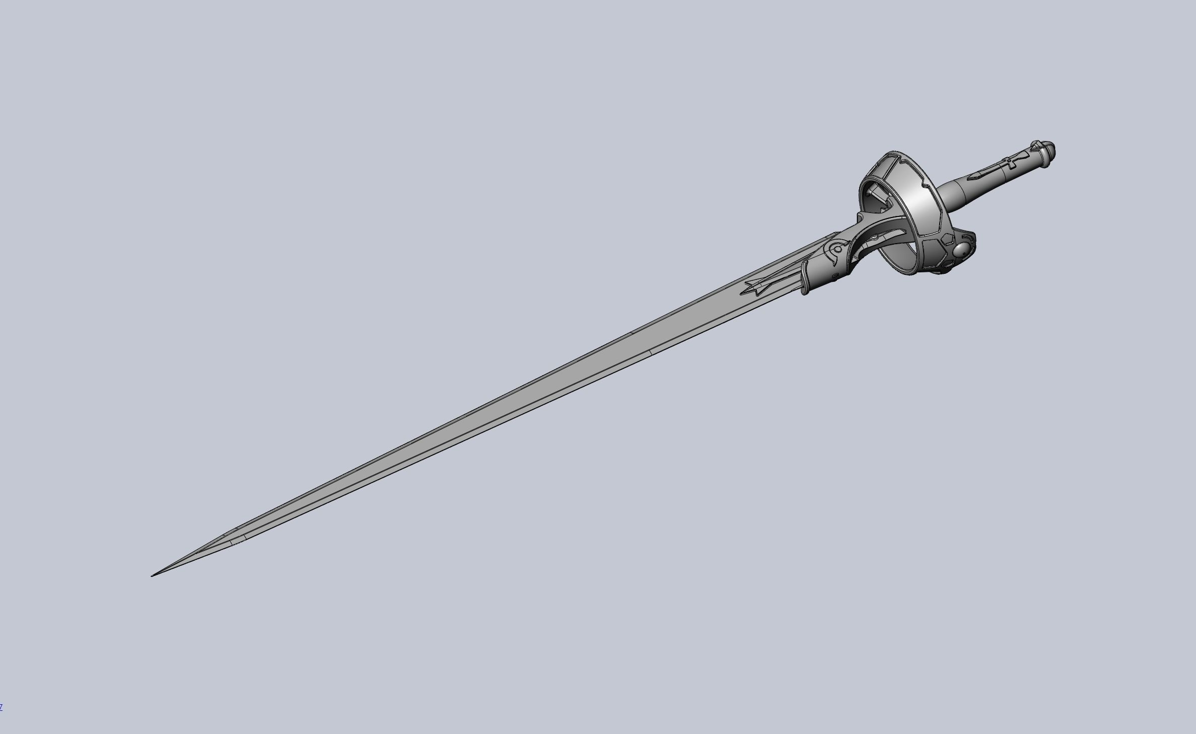 Sword Art Online Lambent Light Rapier Model 3D print model_30