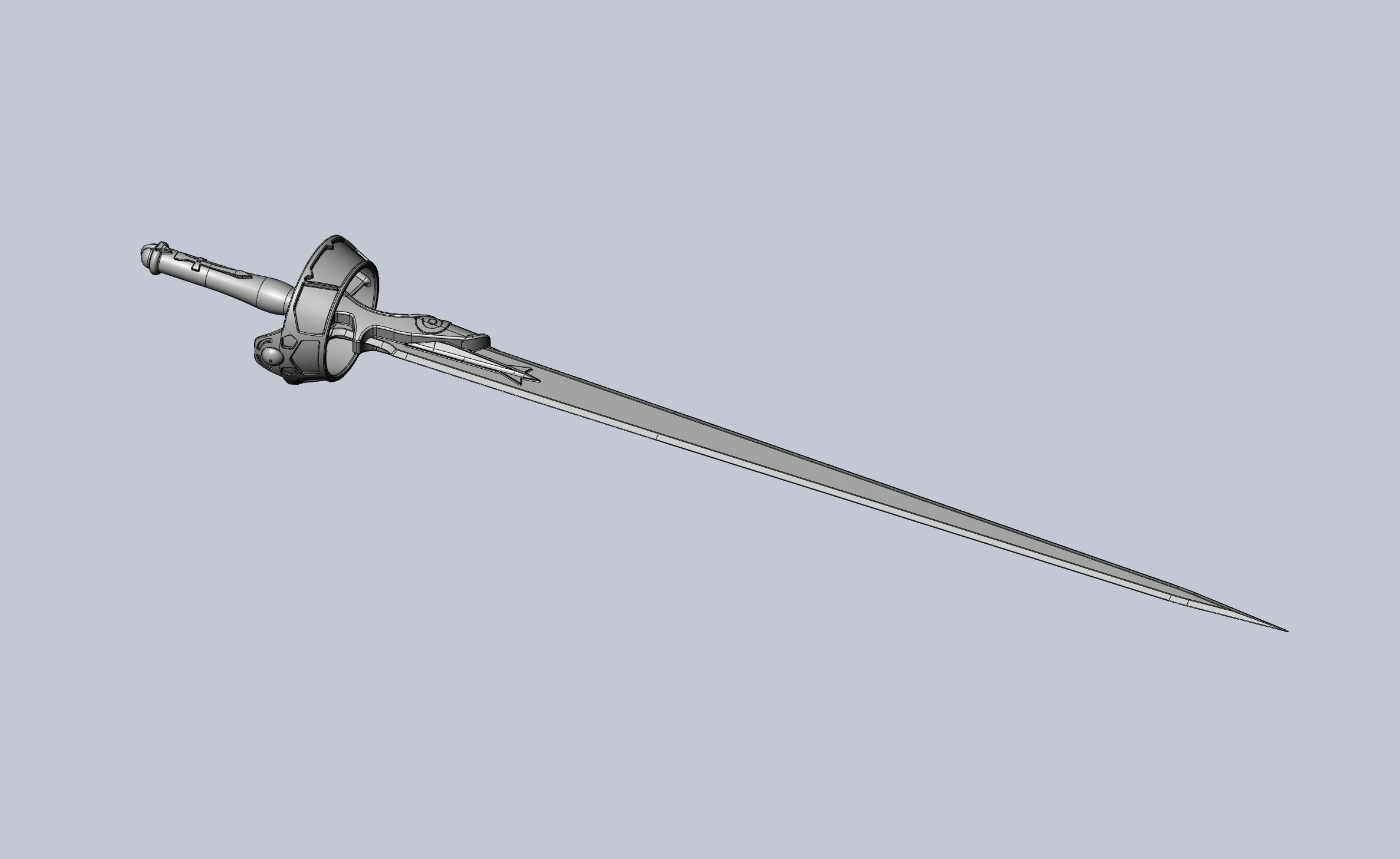 Sword Art Online Lambent Light Rapier Model 3D print model_27