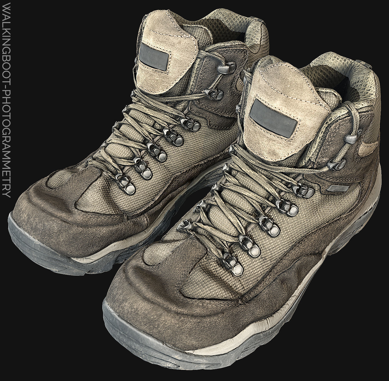 Walking Boot Low-poly 3D model_3