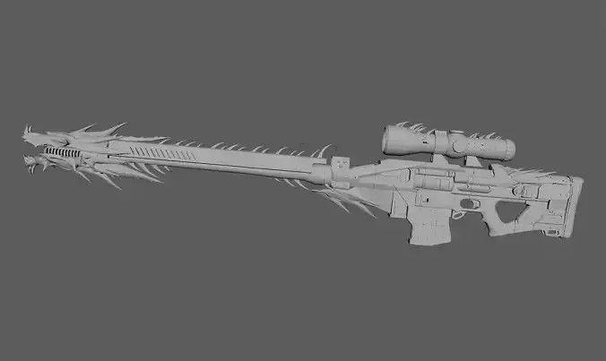 Whisper of the Worm Barrel and Scope only 3D print model