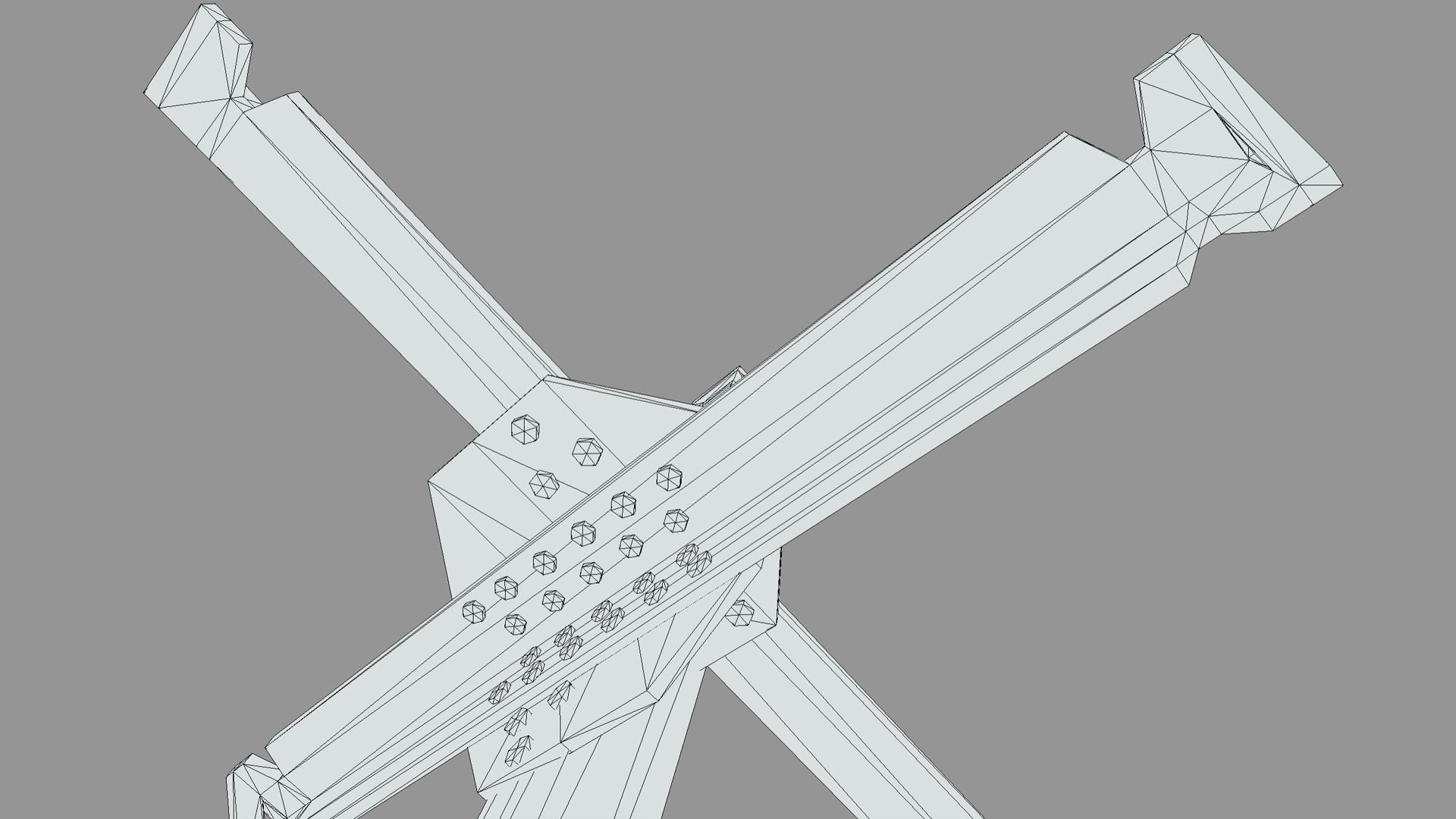 Hedgehog Anti-Tank Obstacle PBR Low-poly 3D model_4