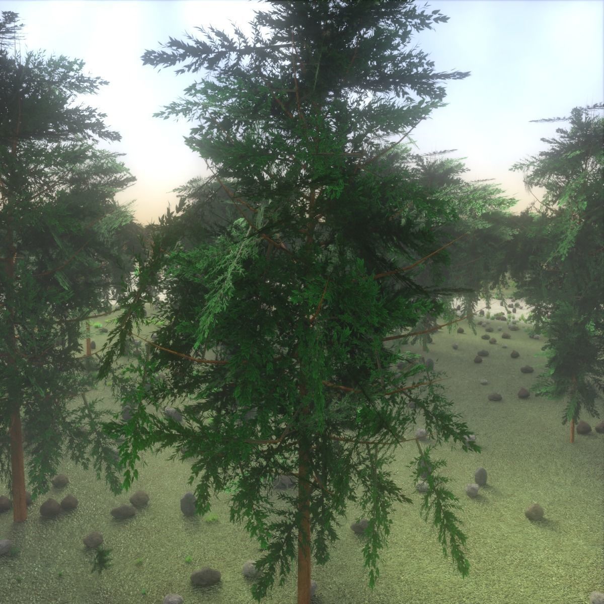 Plains Landscape 1 Low-poly 3D model_3