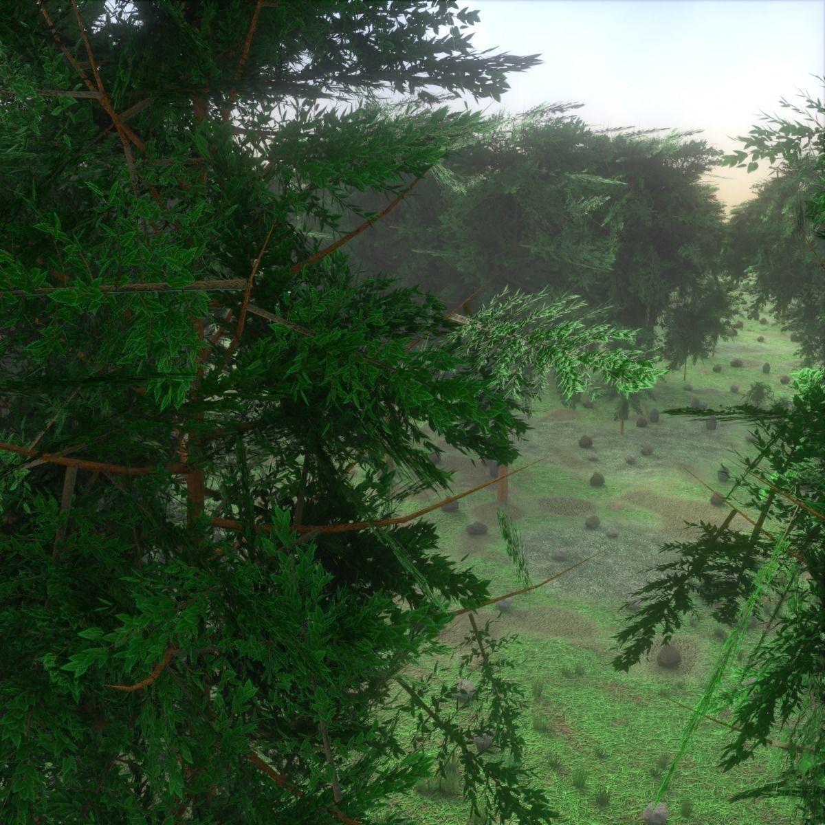 Plains Landscape 1 Low-poly 3D model_1