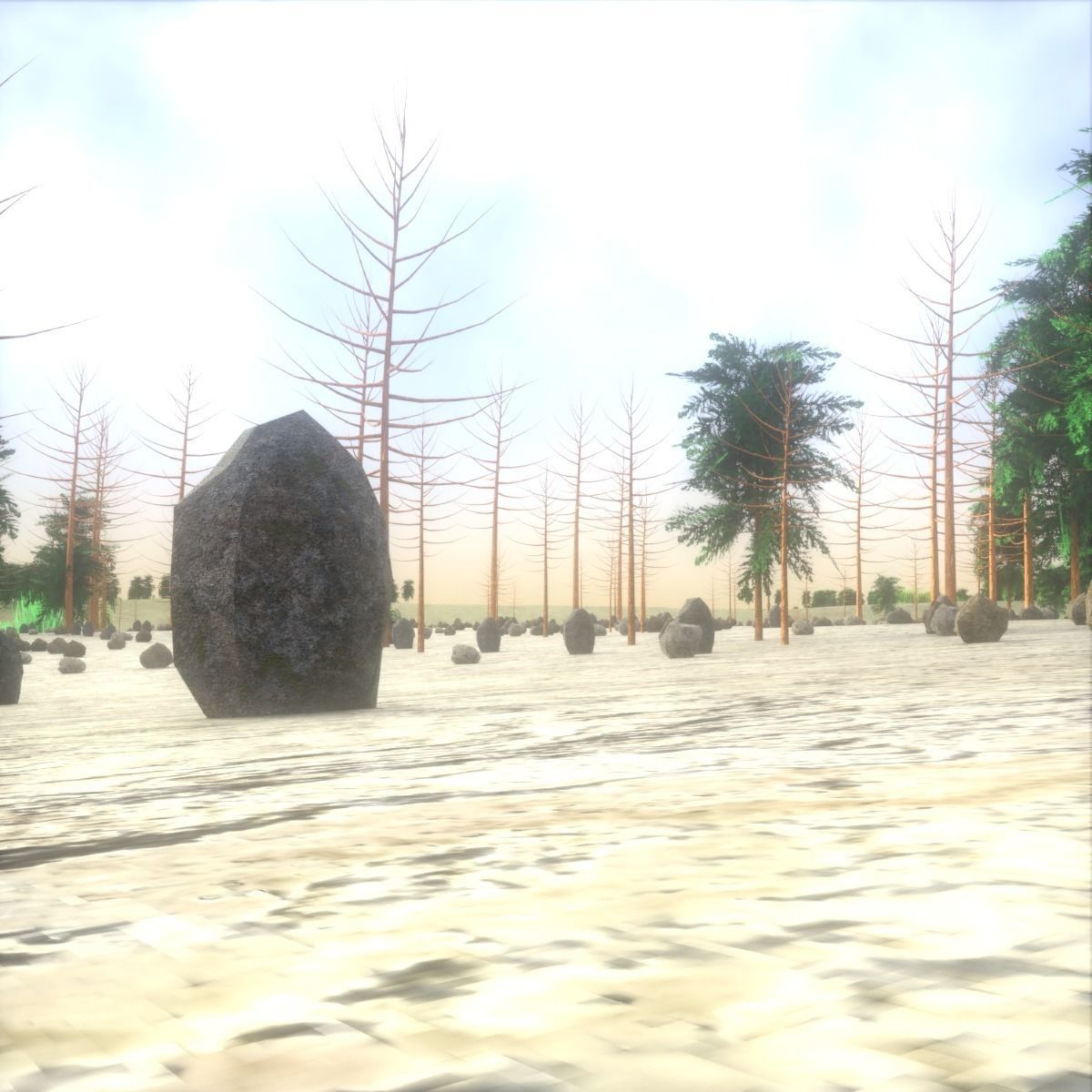 Plains Landscape 1 Low-poly 3D model_10