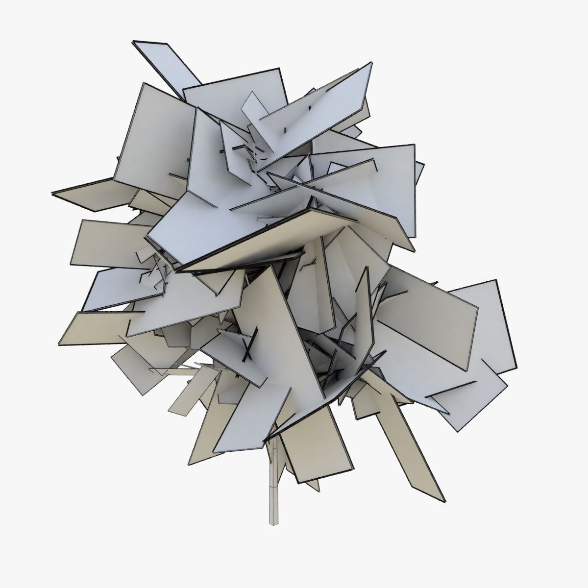 Plains Landscape 1 Low-poly 3D model_40