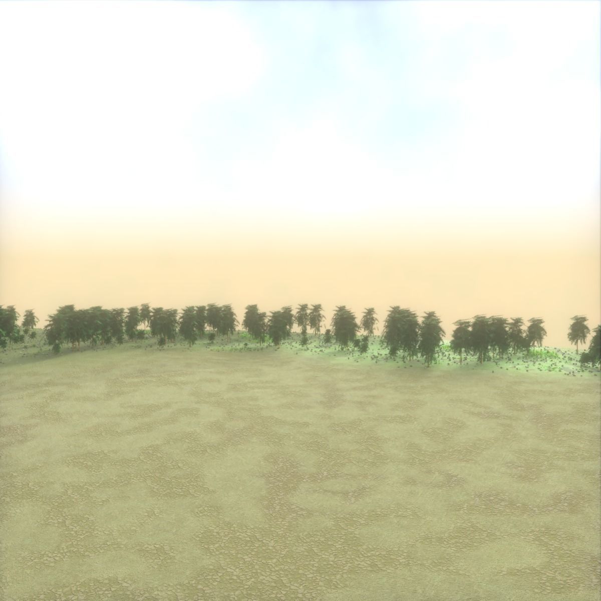 Plains Landscape 1 Low-poly 3D model_7