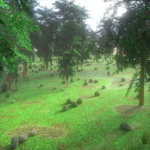 Plains Landscape 1 Low-poly 3D model