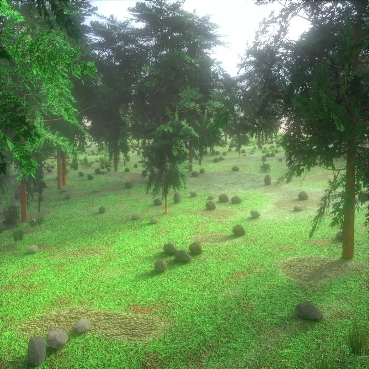 Plains Landscape 1 Low-poly 3D model_0