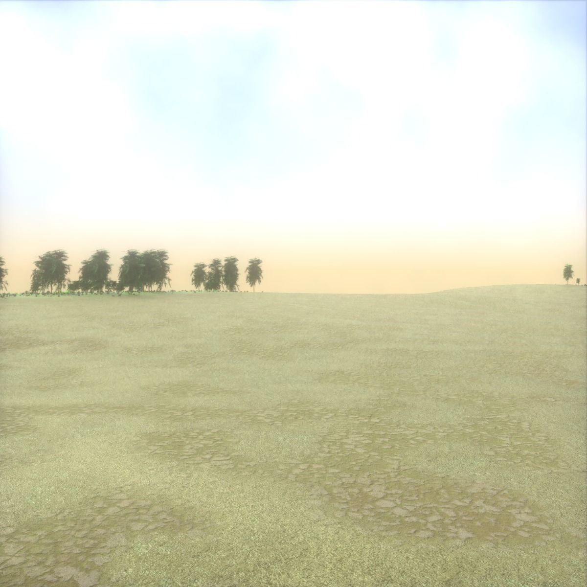 Plains Landscape 1 Low-poly 3D model_6
