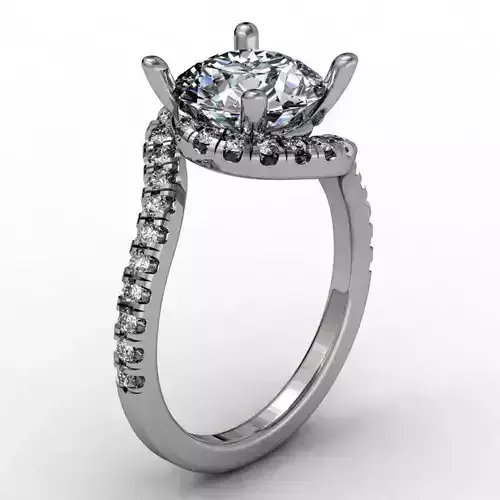 Twisted shank engagement ring