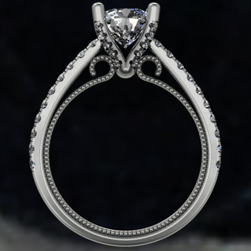 Fashion engagement ring 3D print model_2