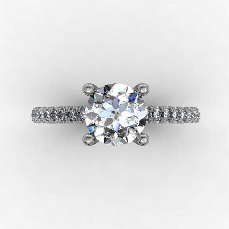 Fashion engagement ring 3D print model_1