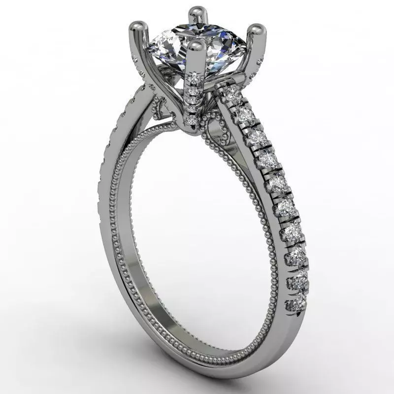 Fashion engagement ring 3D print model_0