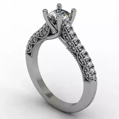 Criss cross claws of central stone engagement ring