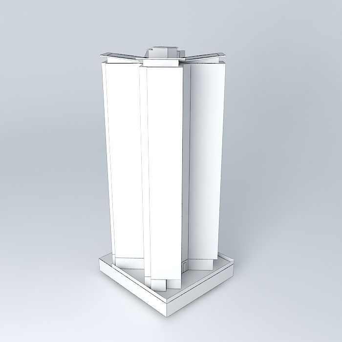 Bidebieta La Paz Torre 34 Apartment block Free 3D model_3