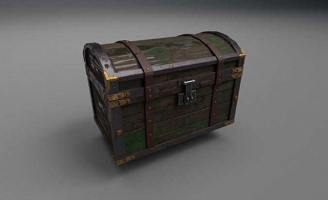 Treasure Chest Low-poly 3D model