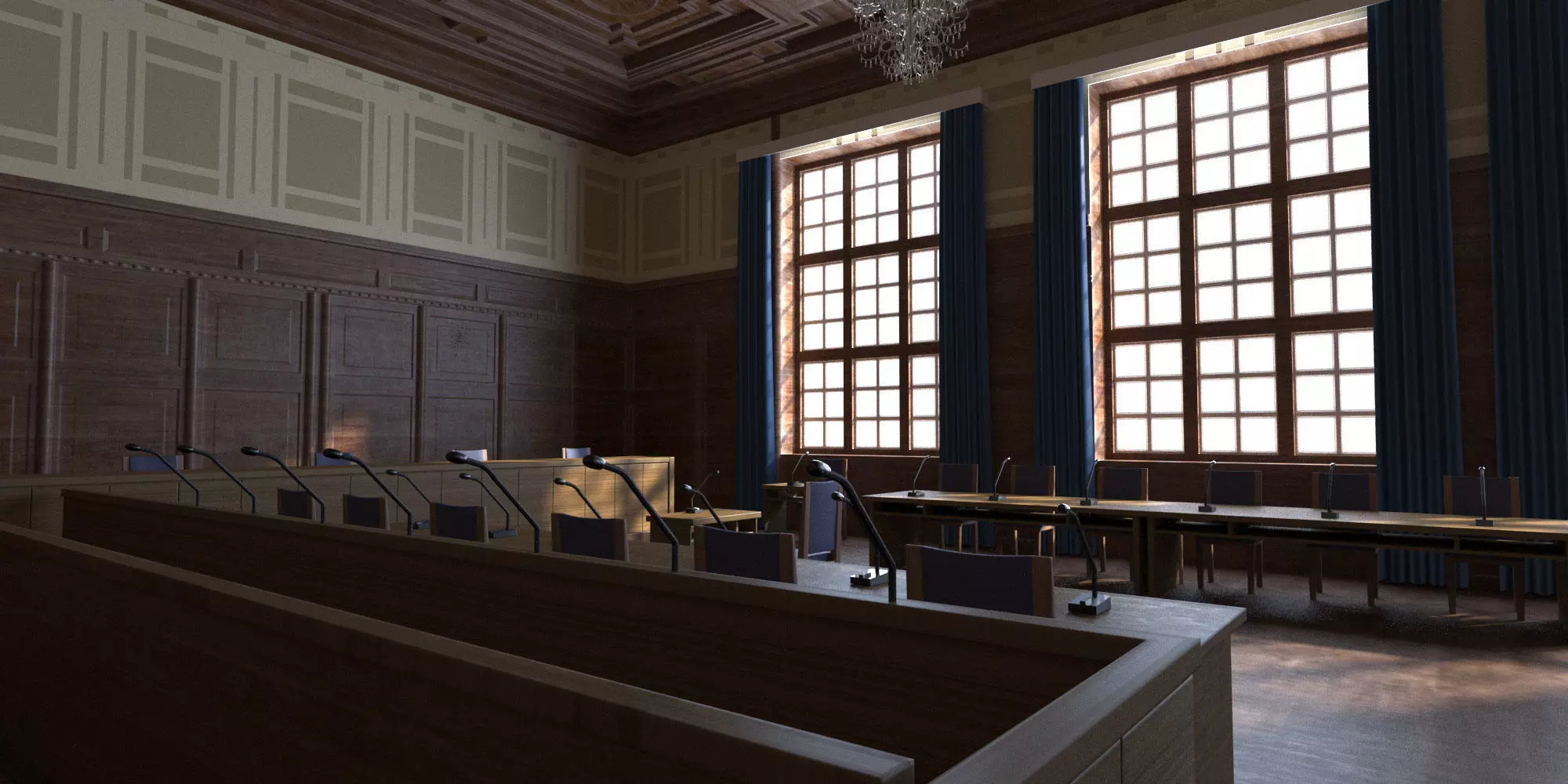 Court Room 3D model_0
