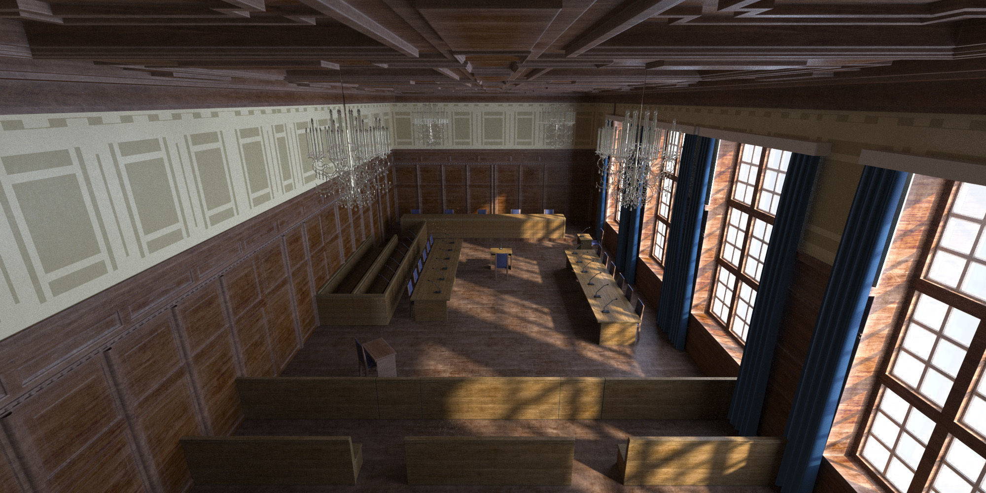 Court Room 3D model_4