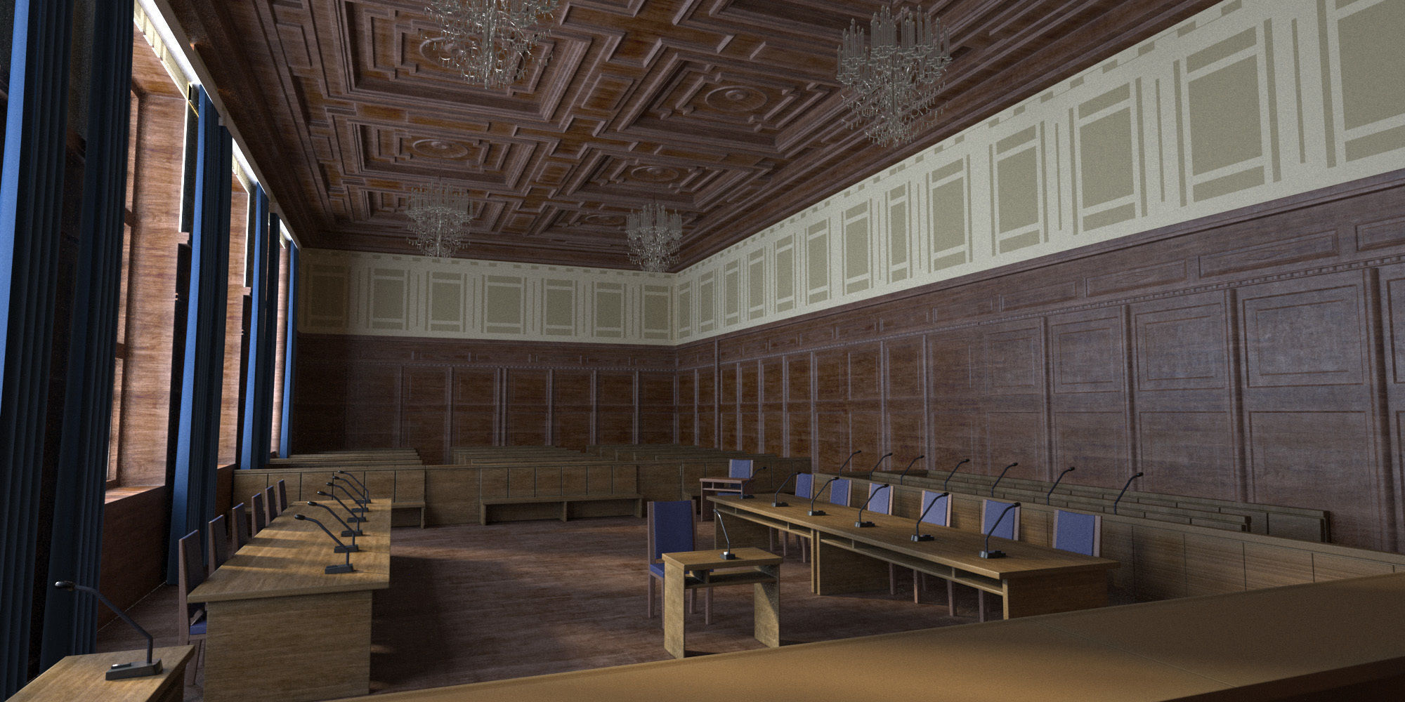 Court Room 3D model_6