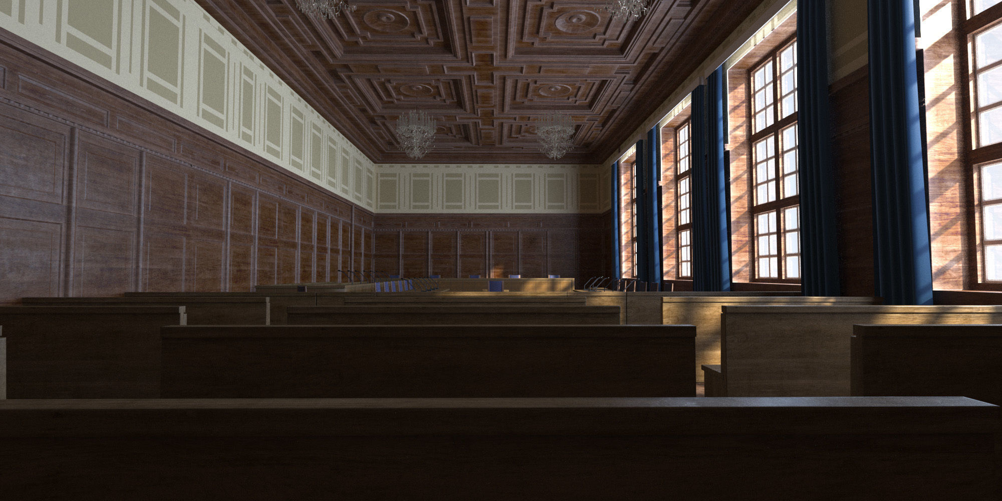 Court Room 3D model_5