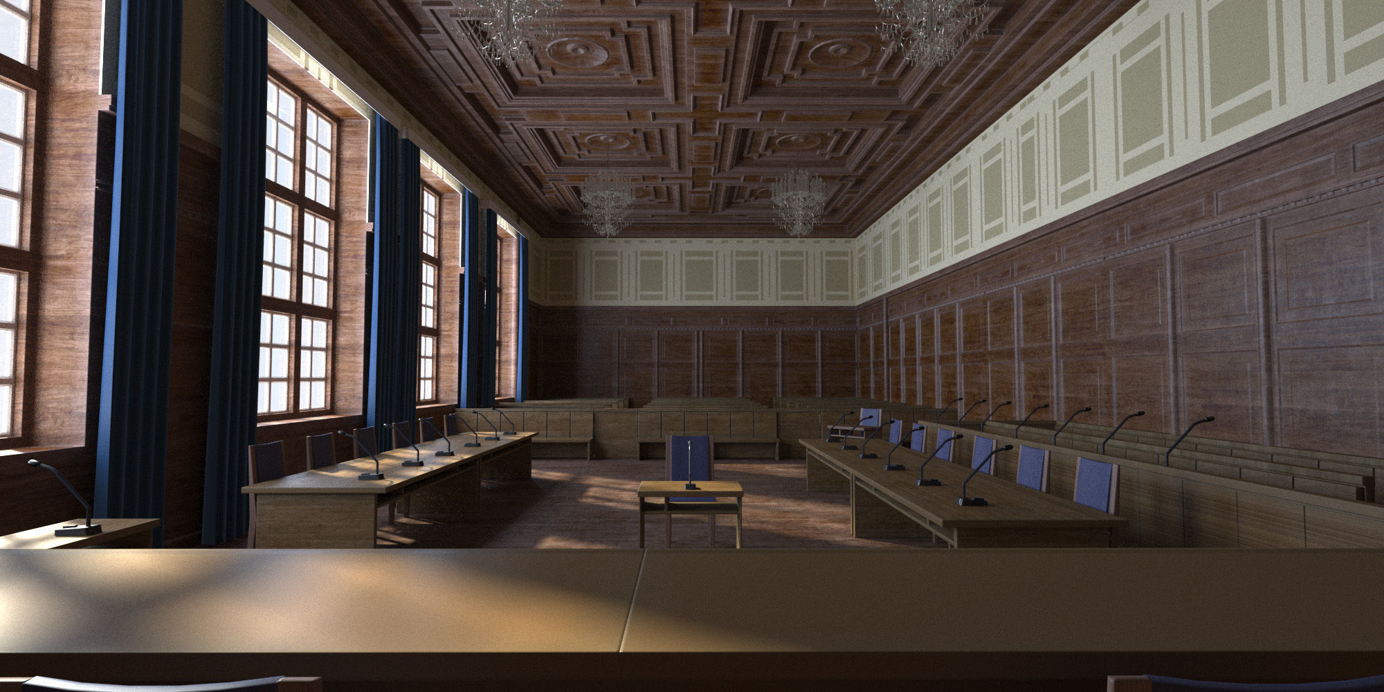 Court Room 3D model_7