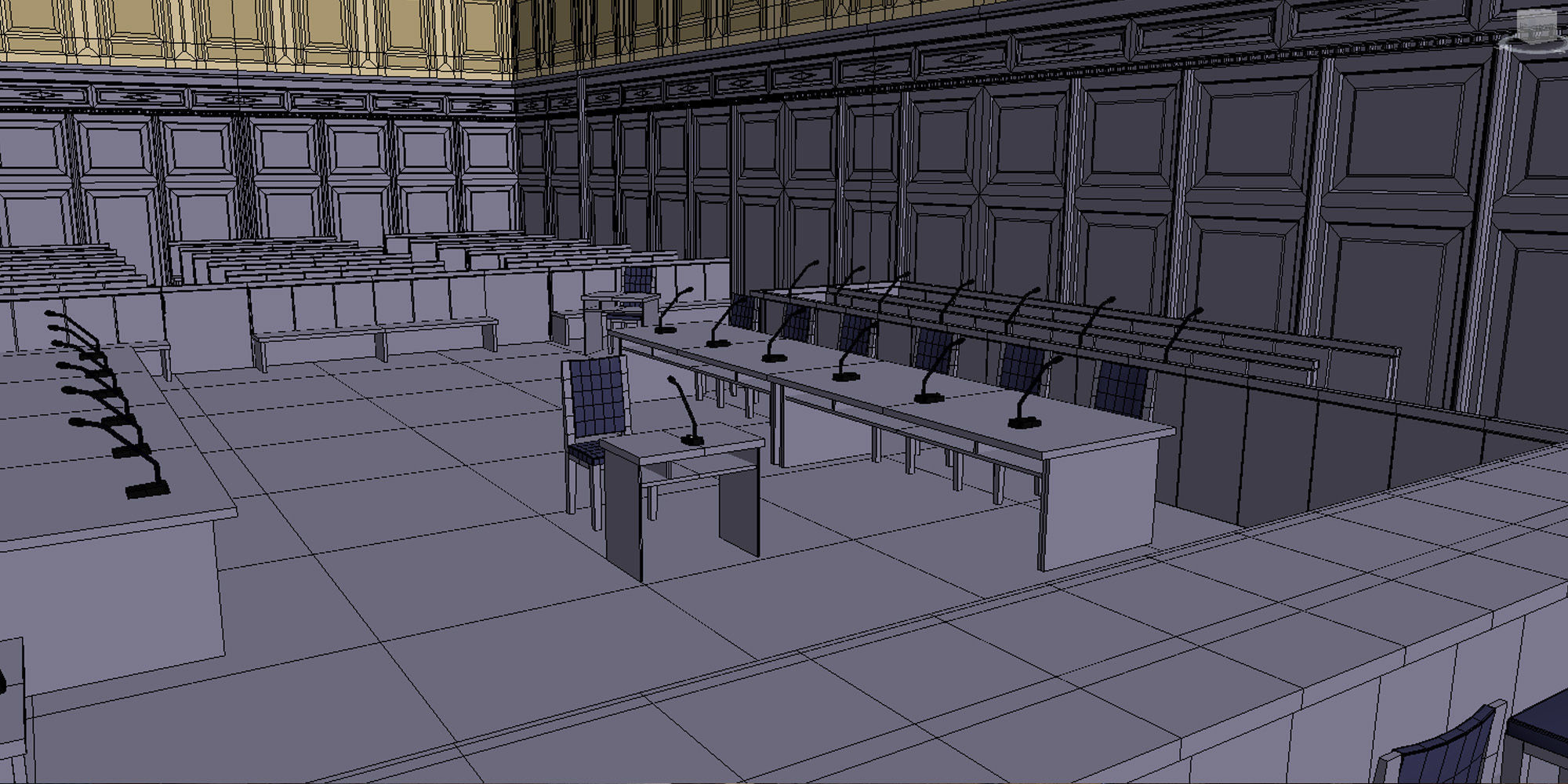 Court Room 3D model_3