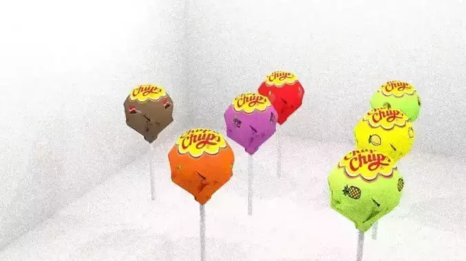Lolipop lollipops Free low-poly 3D model