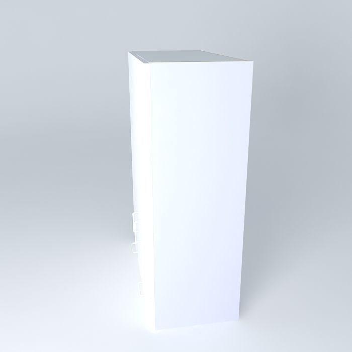 W2D2D cupboard Free 3D model_2