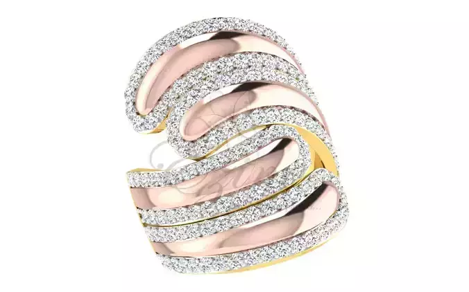 Half spiral ring 3D print model