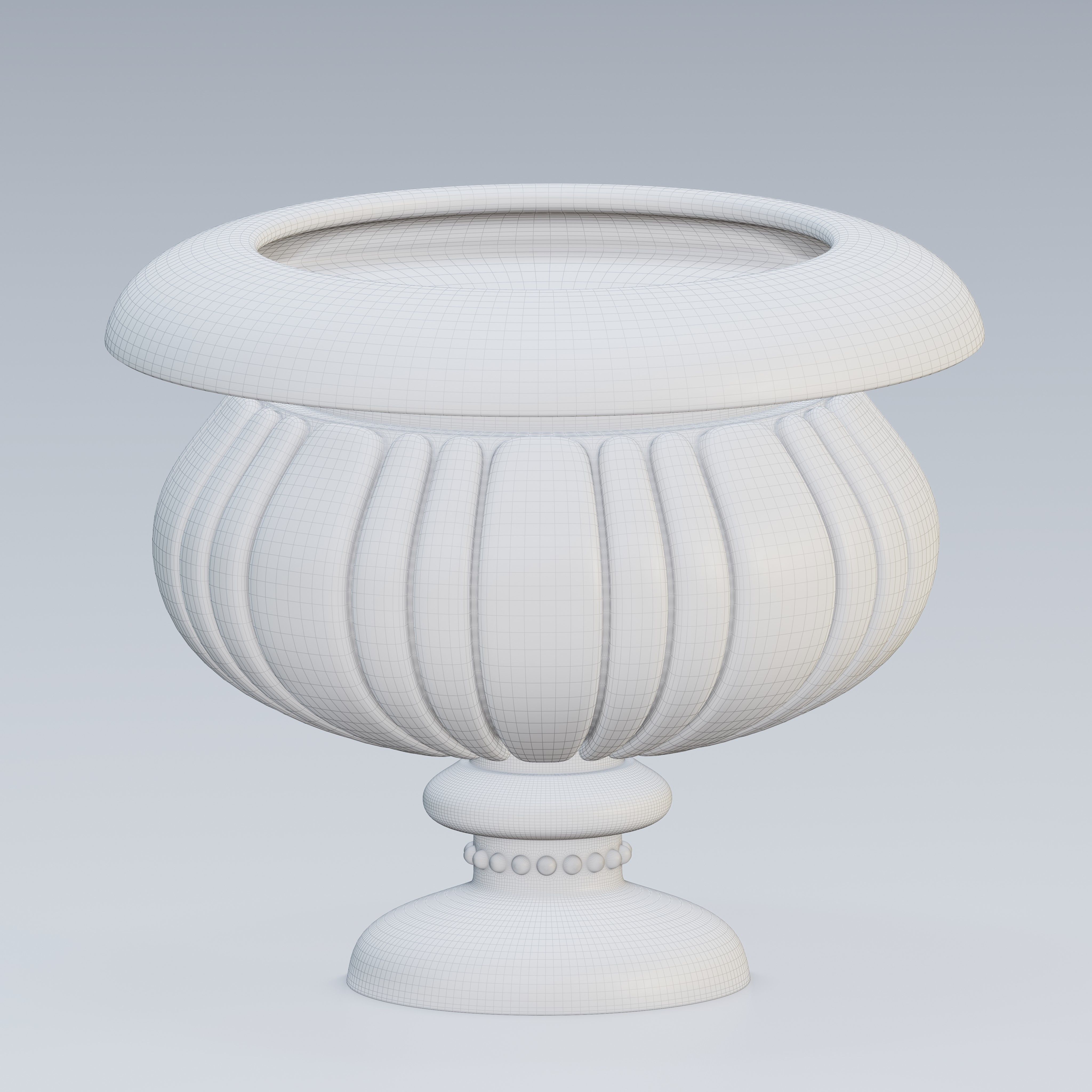 Garden urn planter07 3D model_6