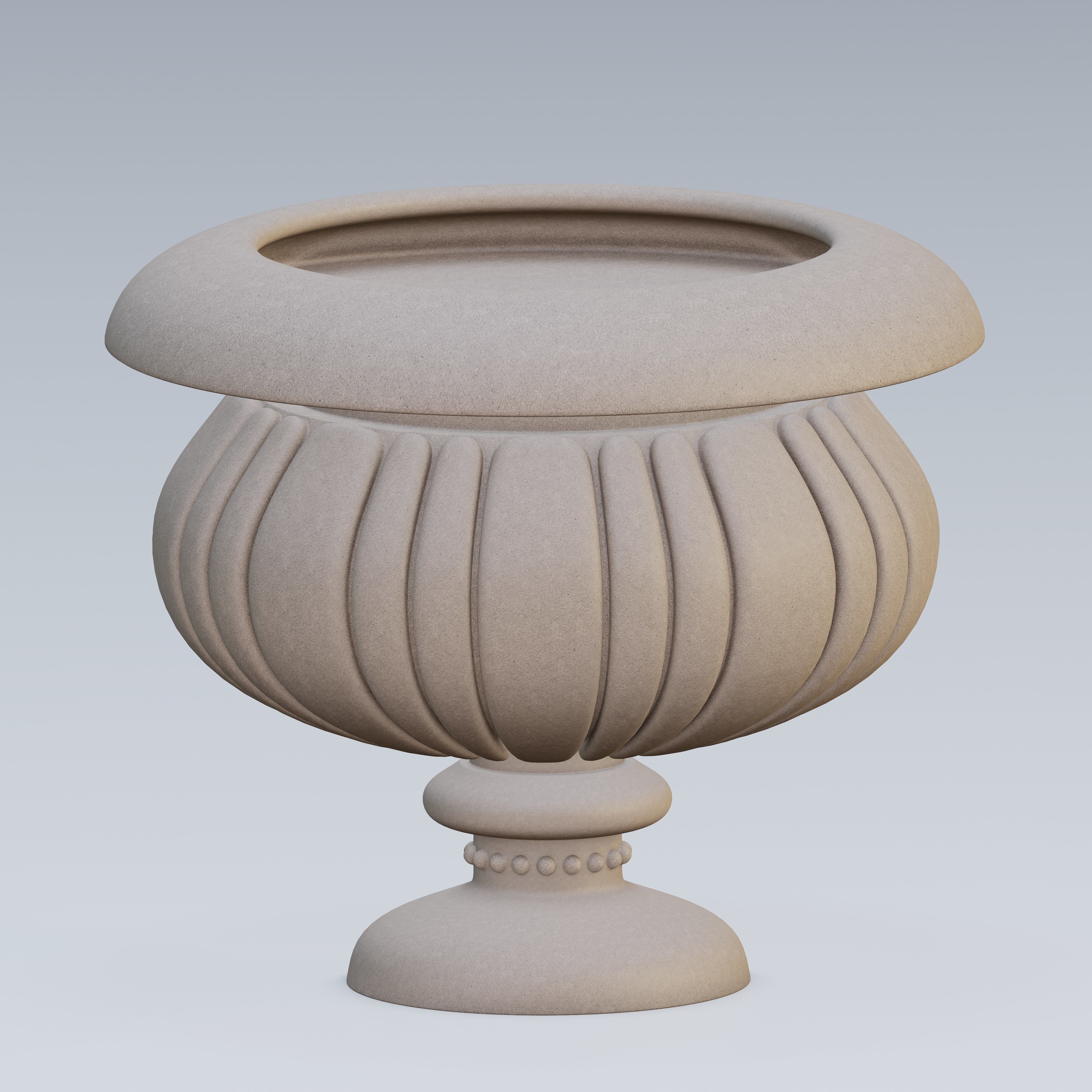 Garden urn planter07 3D model_2